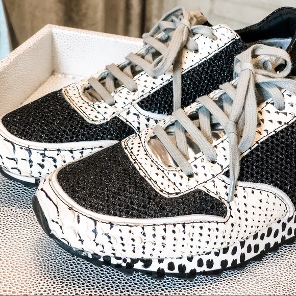 P448 Shoes - P448 | Boston Sneaker | Black and Ivory | Size 39